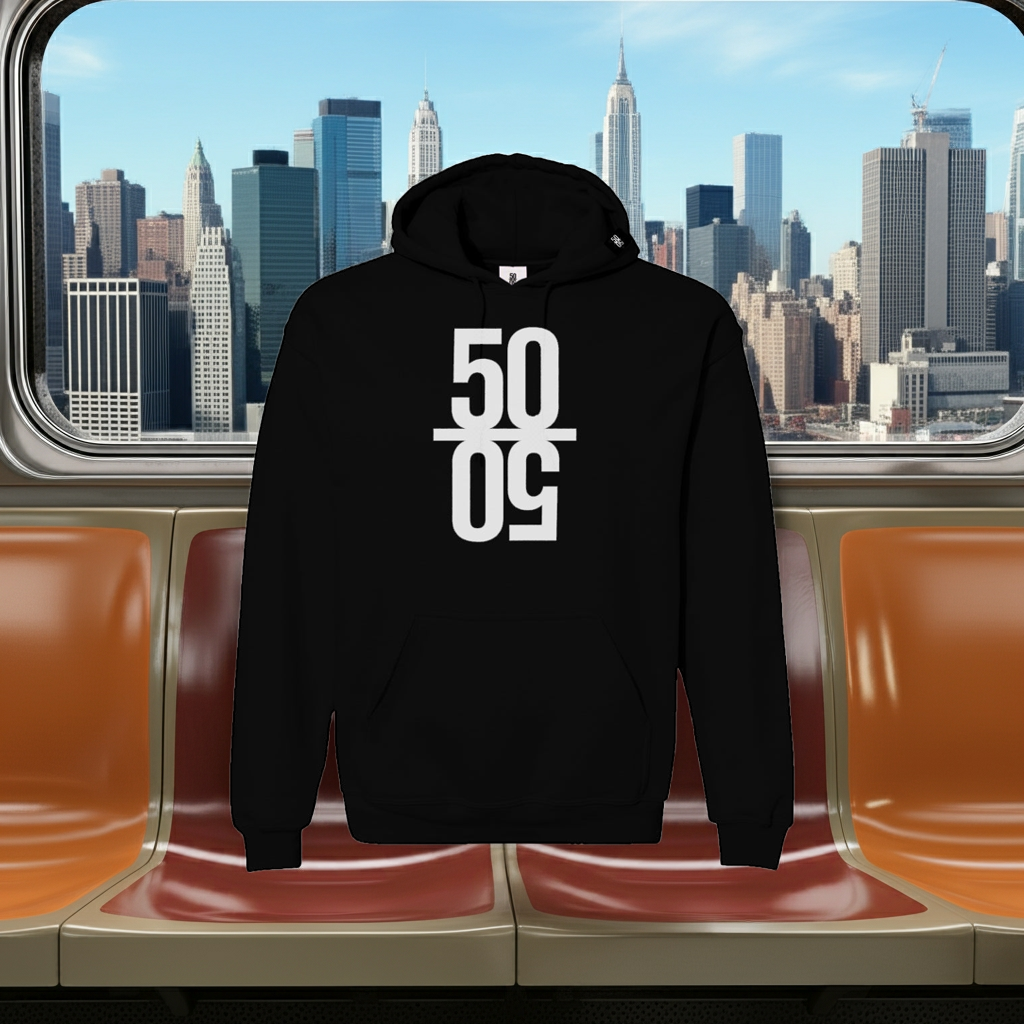 50|50 Original Black Hooded Sweatshirt