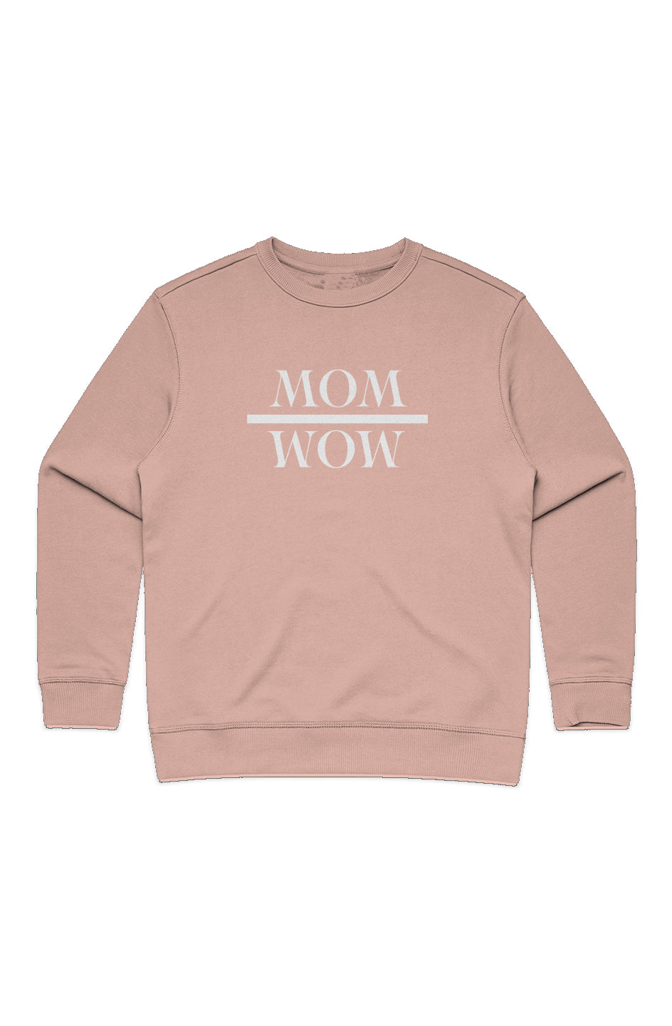 Wow Mom luxe crewneck - pale pink