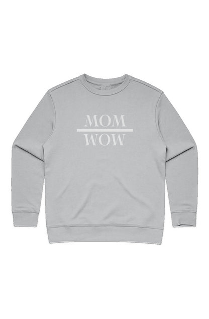 Wow Mom luxe women's sweatshirt - white heather